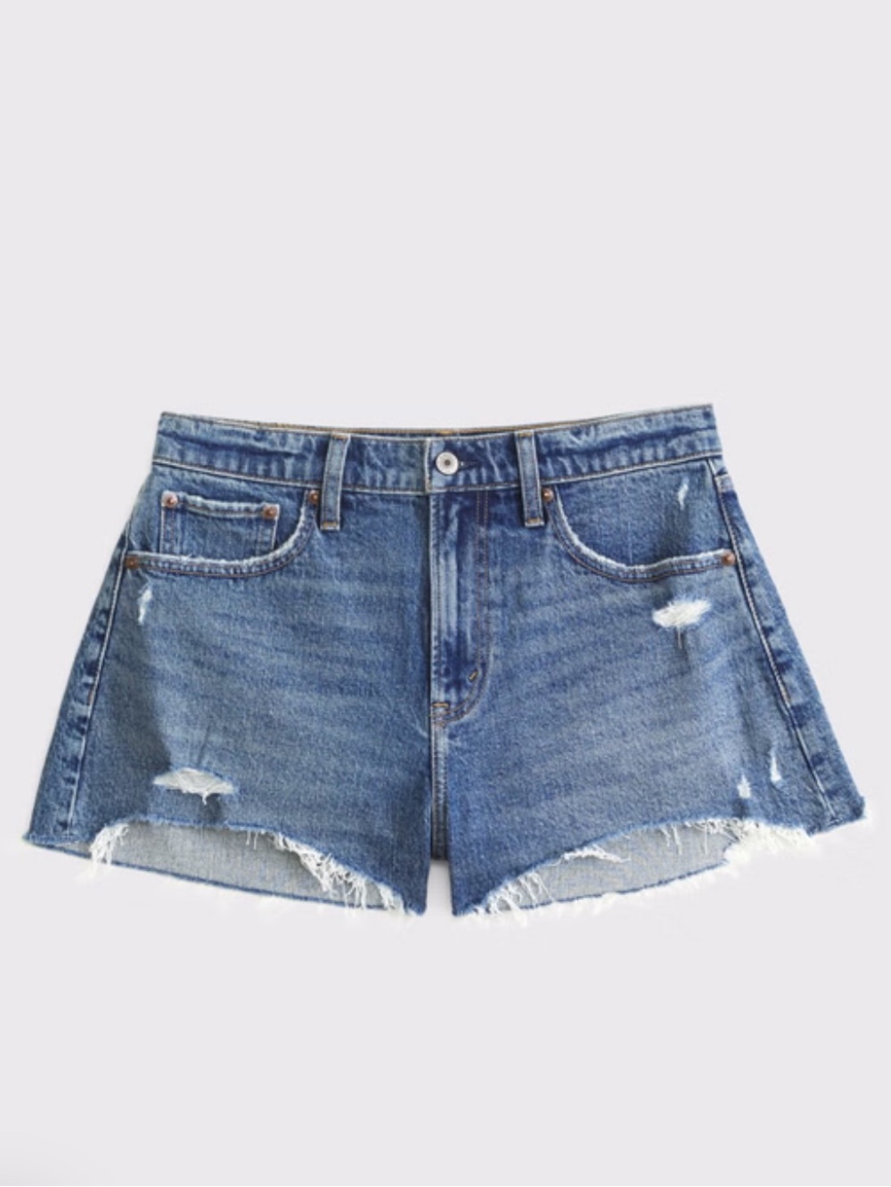 Abercrombie & Fitch Distressed Blue Denim Cutoff Shorts